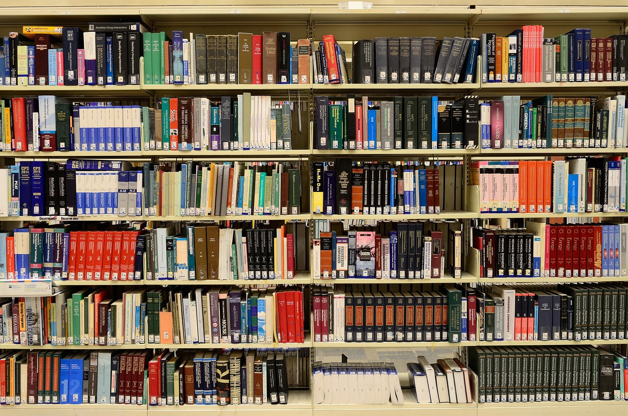 Library, books, bookshelves — Selfie Caption Inspiration: 150 Phrases That Spark Creativity